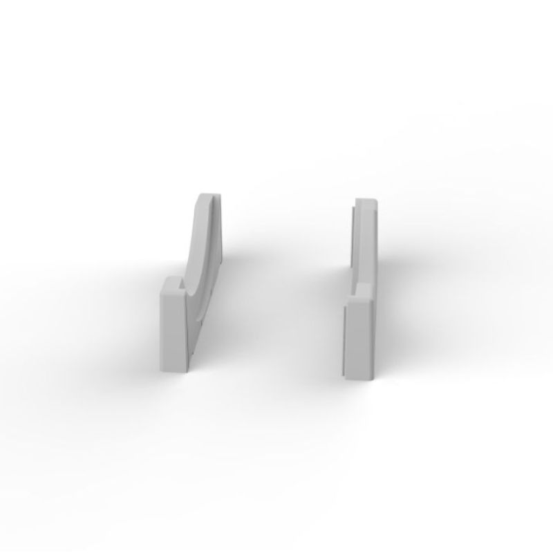 KIT TERMINACION SOPORTE PLATOS ABS BLANCO 25Dx85Hx270L - MENAGE CONFORT