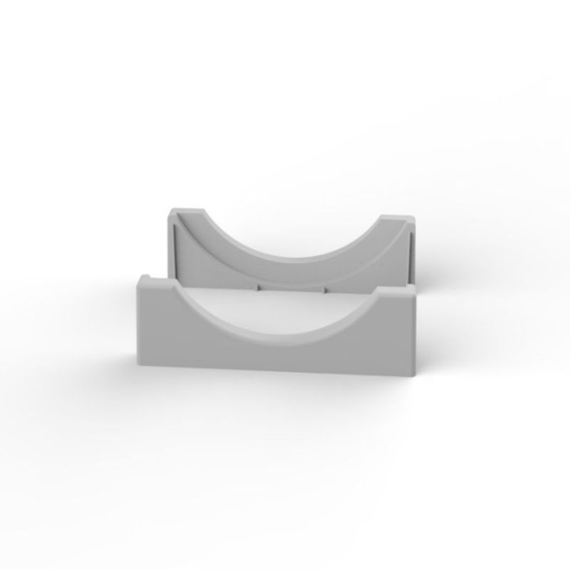 KIT TERMINACION SOPORTE PLATOS ABS BLANCO 25Dx85Hx270L - MENAGE CONFORT