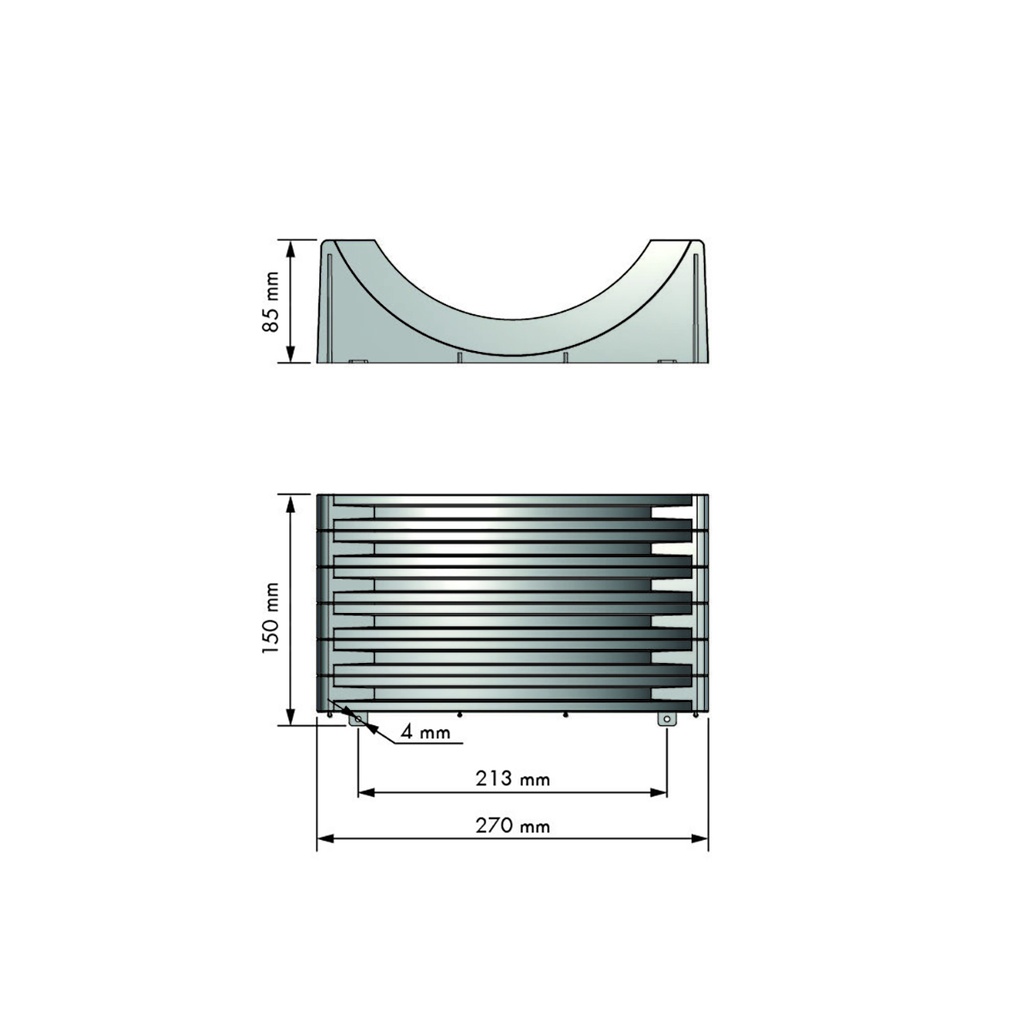 SOPORTE PLATOS MENAGE CONFORT ABS BLANCO 150Dx85Hx270L