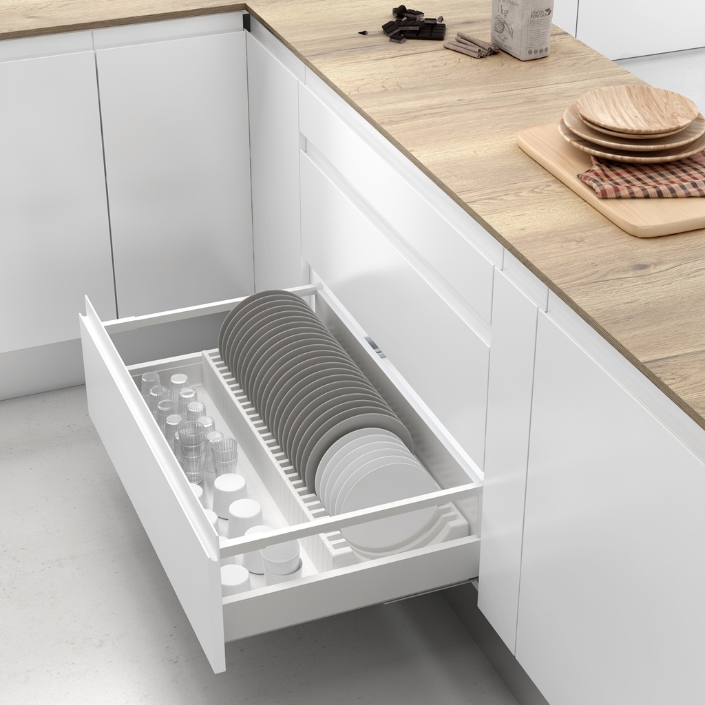 SOPORTE PLATOS ABS BLANCO 150Dx85Hx270L - MENAGE CONFORT 
