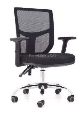 SILLA OPERATIVA GTE MALLA ODYSSEY BR REG BASE CROMADA NEGRO - DMAX