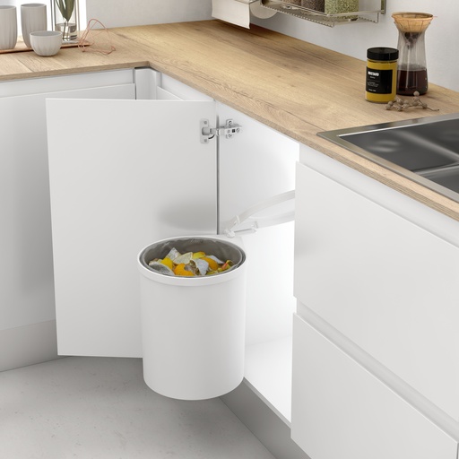 [35050300] TACHO BASURA REDONDO 13L BLANCO - MENAGE CONFORT 