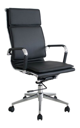 [30303001] SILLA GERENCIAL PSTE PU DECAN NEGRO - DMAX